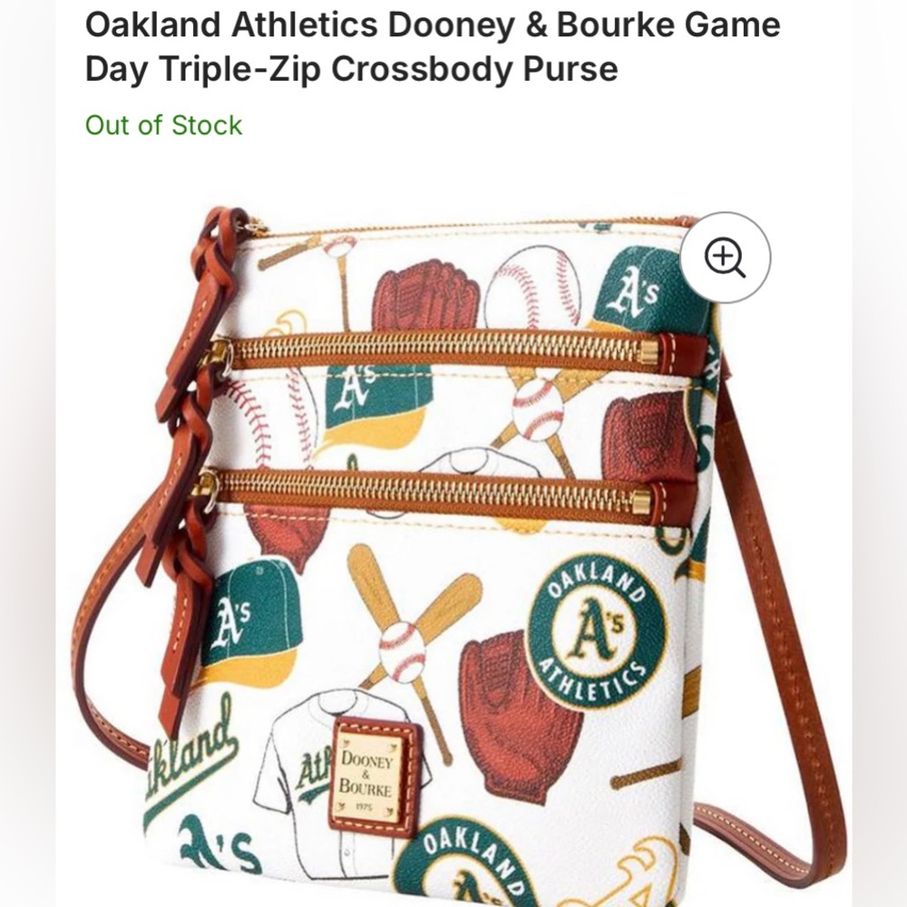 Dooney & Bourke Athletics Triple-Zip Crossbody Bag - White and Brown